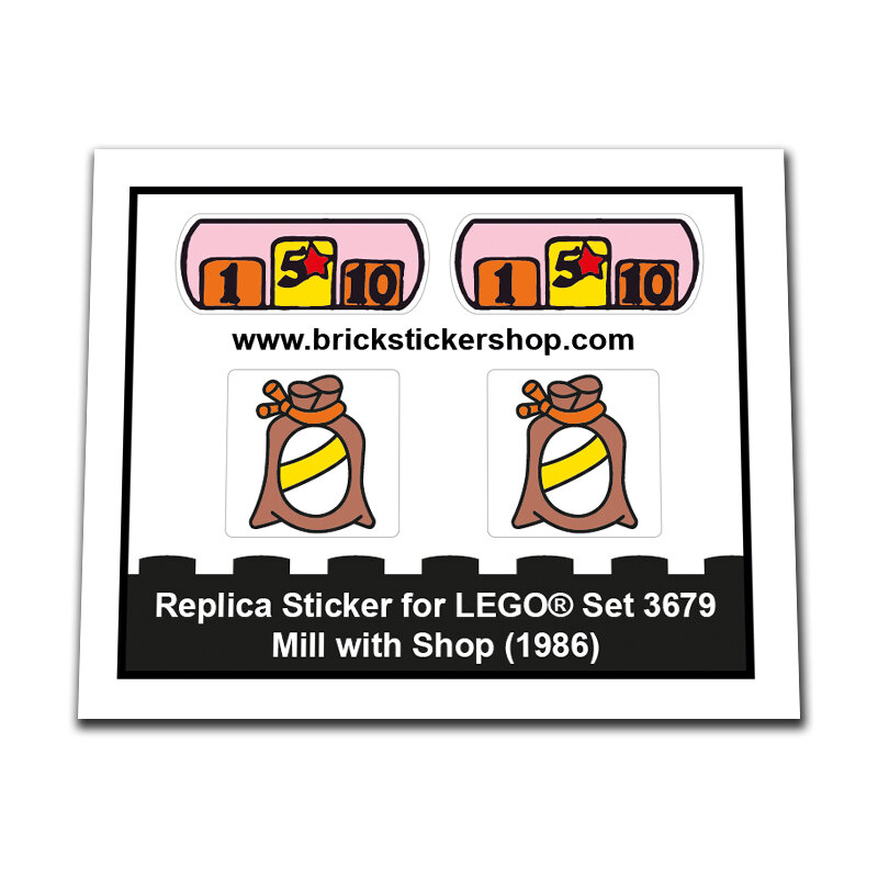 Replica Sticker voor Set 3679 - Mill with Shop