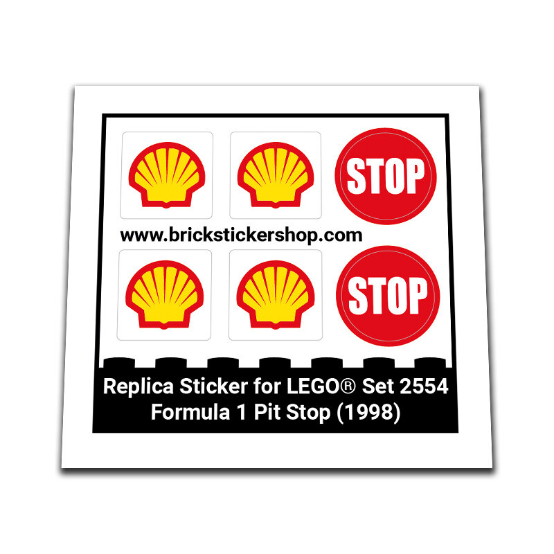 Replica Sticker voor Set 2554 - Formula 1 Pit Stop