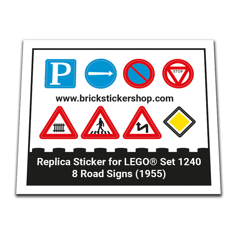 Replacement Sticker for Set 1240 - 8 Road Signs