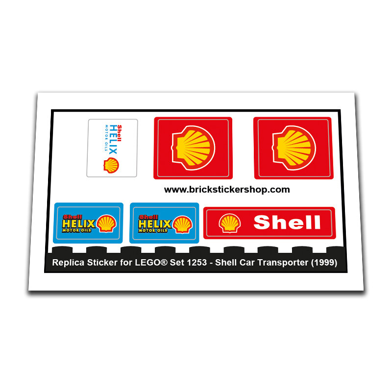 Replacement Sticker for Set 1253 - Shell Car Transporter