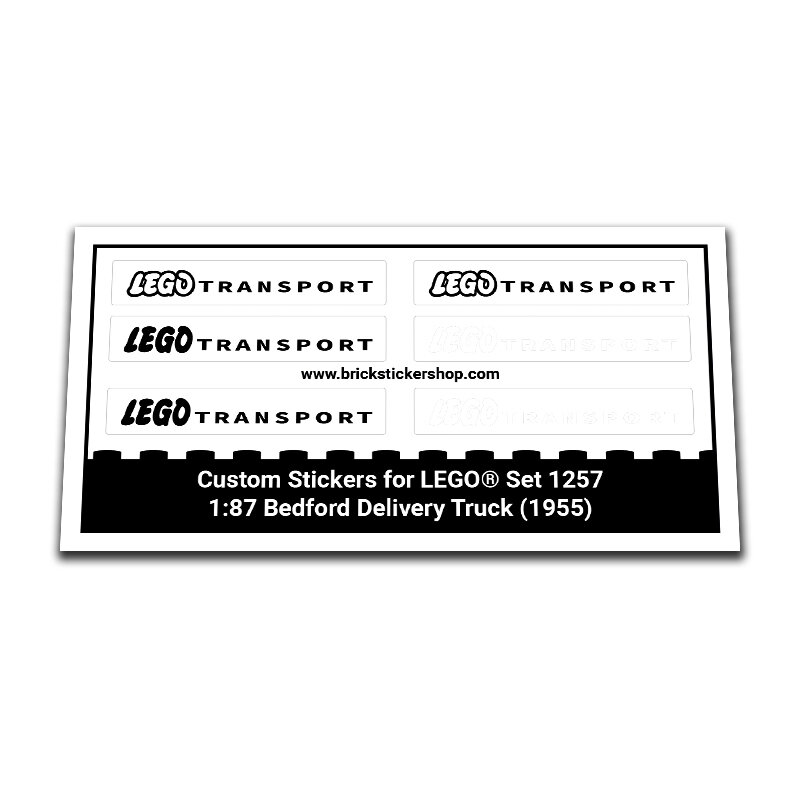 Replacement Sticker for Set 1257 - 1:87 Bedford Delivery Truck