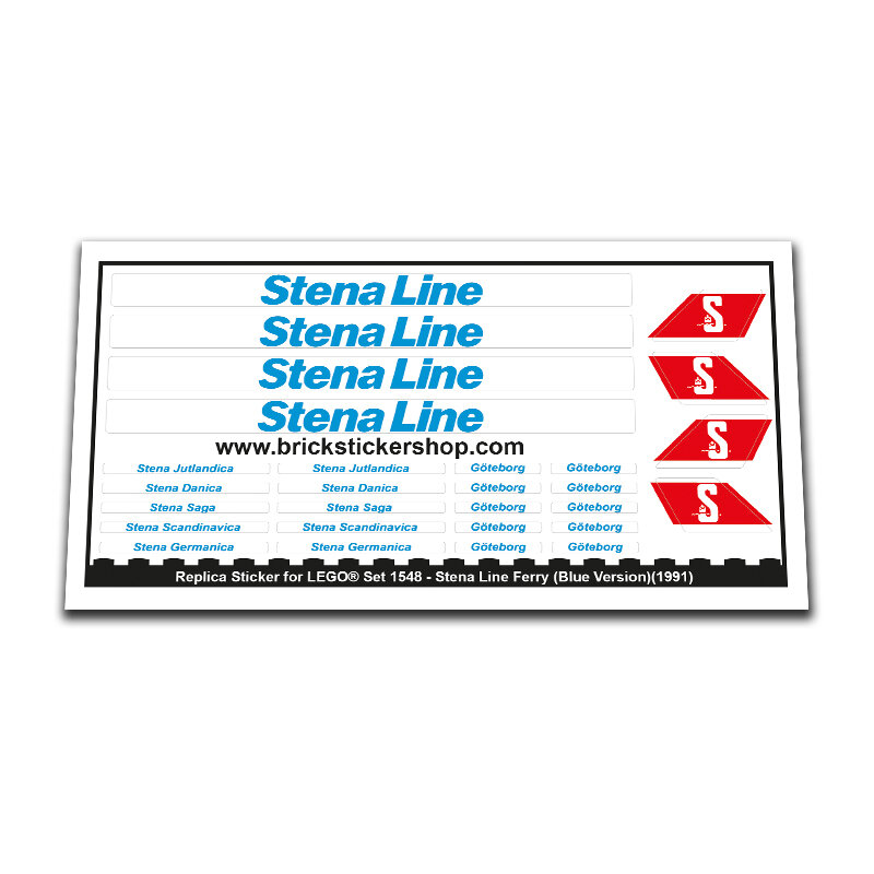 Replacement Sticker for Set 1548 - Stena Ferry Line (Blue Version)