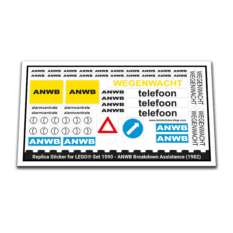 Replacement Sticker for Set 1590 - ANWB Breakdown Assistance