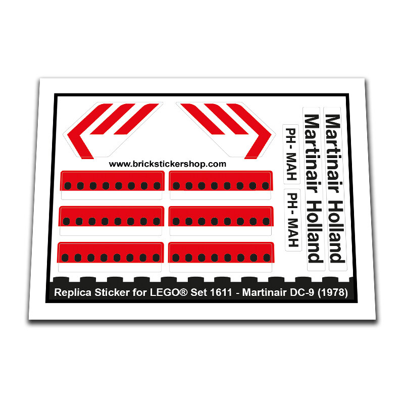 Replacement Sticker for Set 1611 - Martinair DC-9