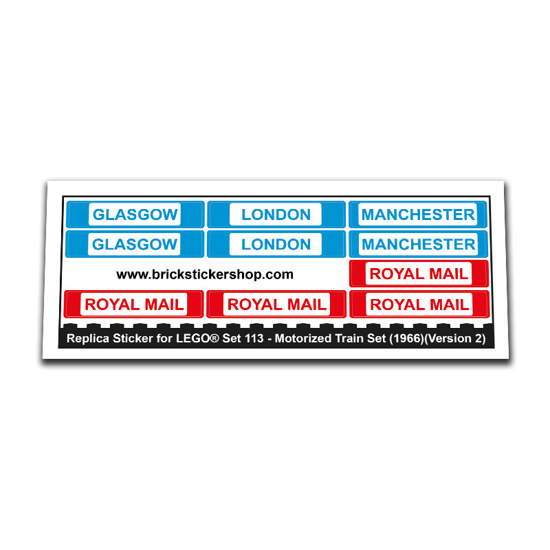 Replacement Sticker for Set 113 - Motorized Train Set(Version 2)