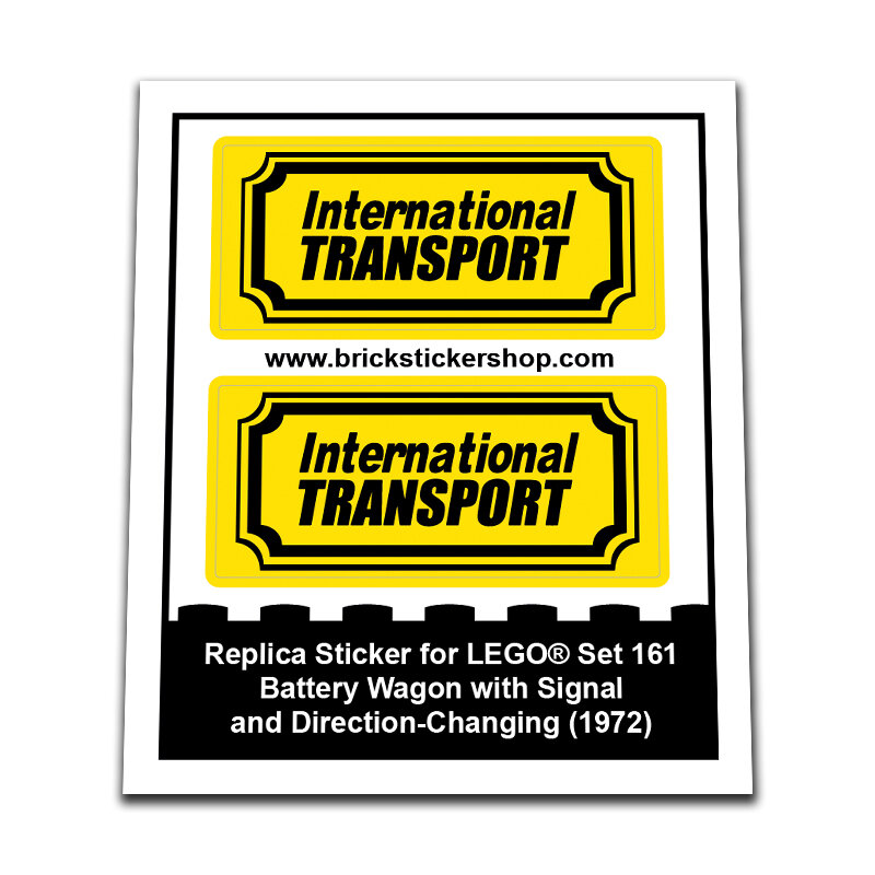 Replacement Sticker for Set 161 - Battery Wagon with Signal and Direction-Changing