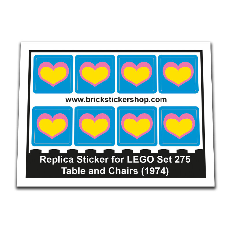 Replacement Sticker for Set 275 - Table and Chairs