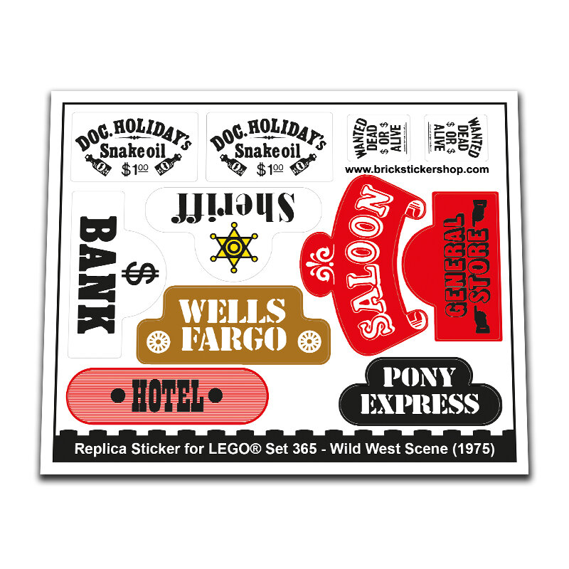 Replacement Sticker for Set 365 - Wild West Scene