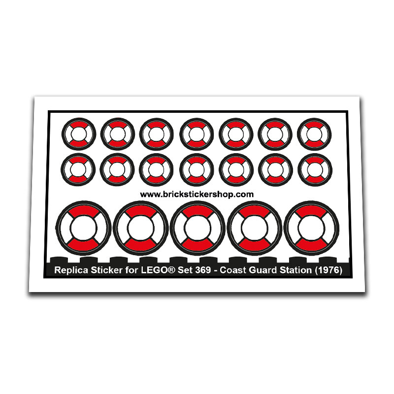 Replacement Sticker for Set 369 - Coast Guard Station