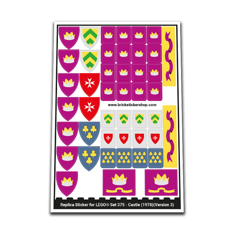 Replacement Sticker for Set 375 - Castle (Version 3)