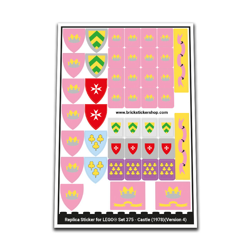 Replacement Sticker for Set 375 - Castle (Version 4)