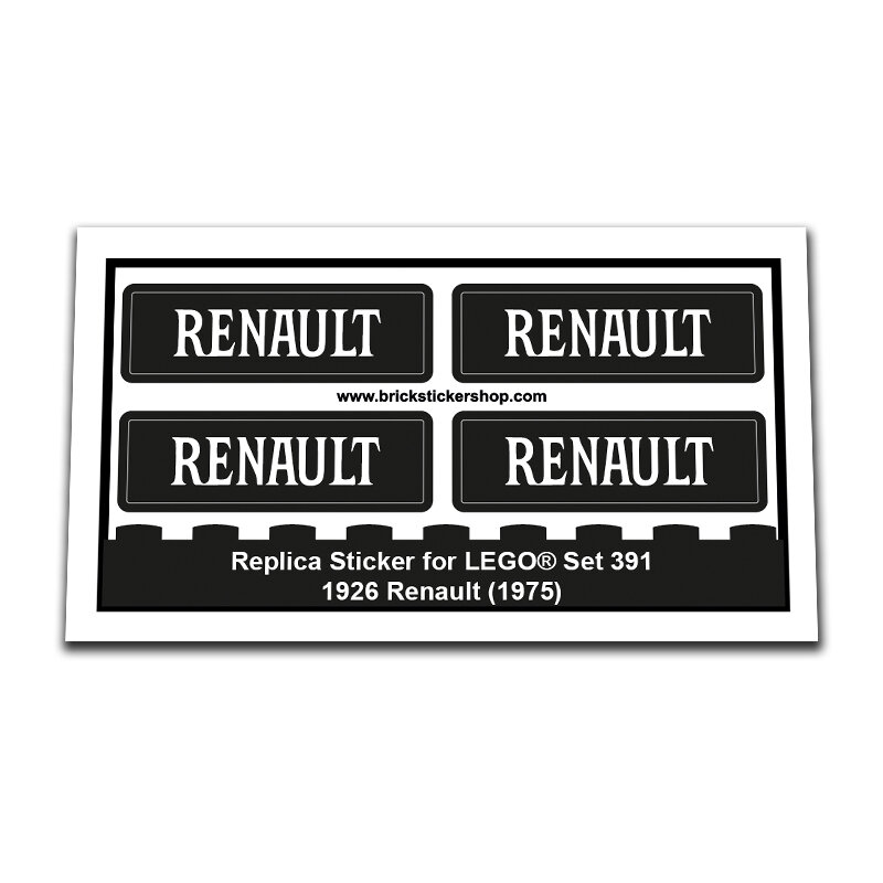 Replacement Sticker for Set 391 - 1926 Renault