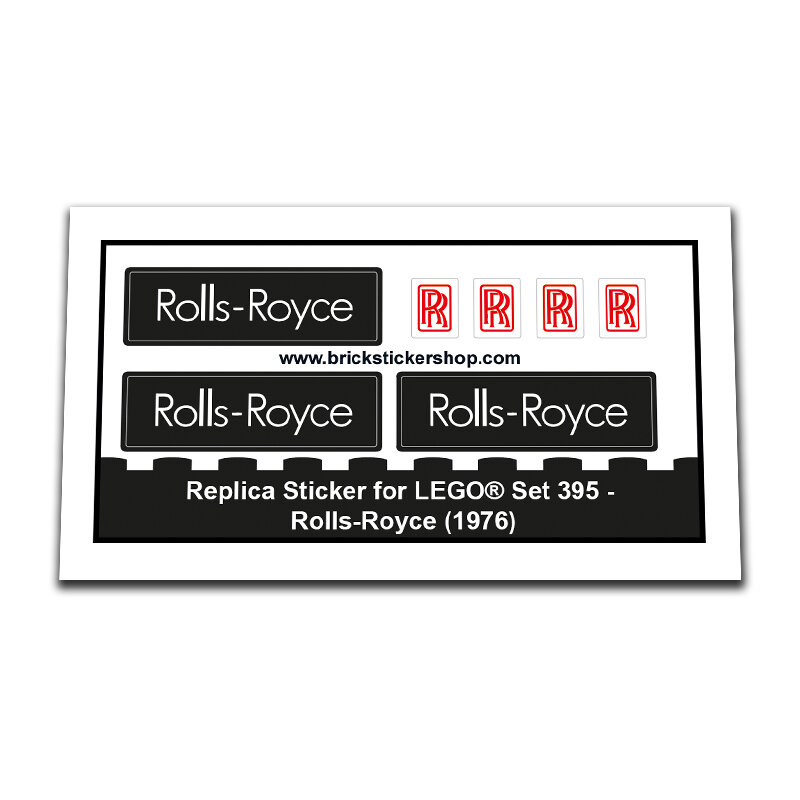 Replacement Sticker for Set 395 - 1909 Rolls-Royce