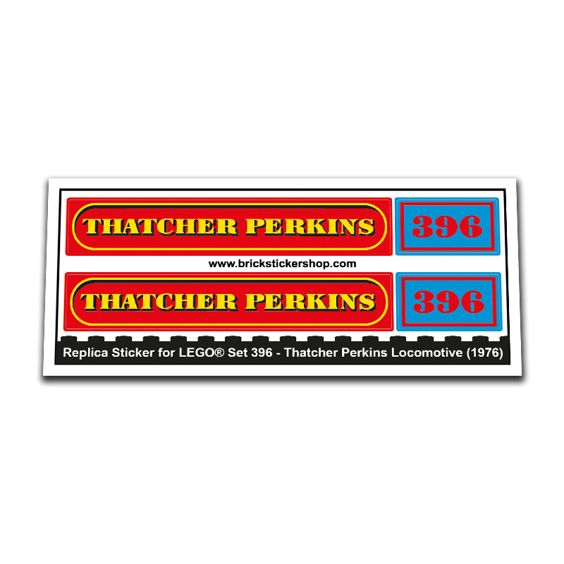 Replacement Sticker for Set 396 - Thatcher Perkins Locomotive