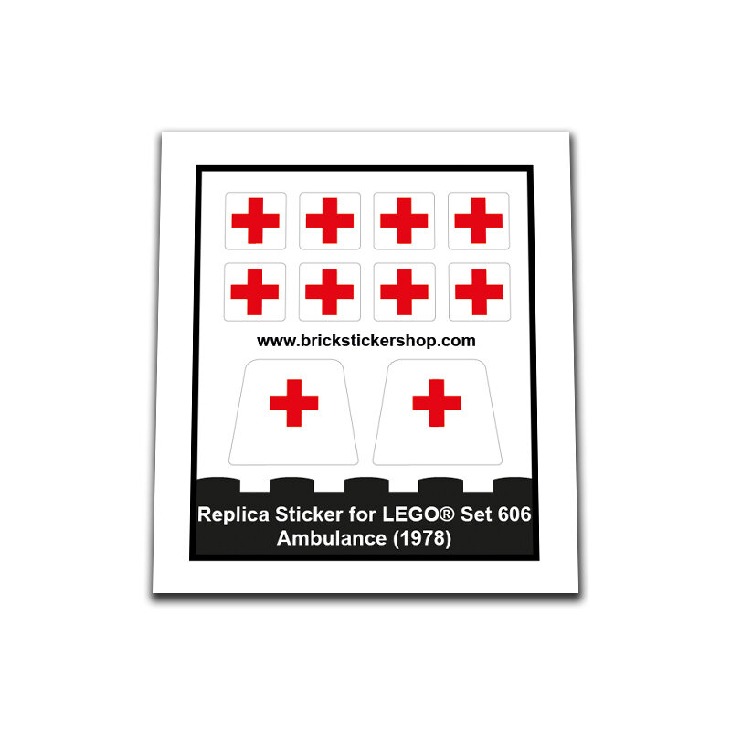 Replacement Sticker for Set 606 - Ambulance