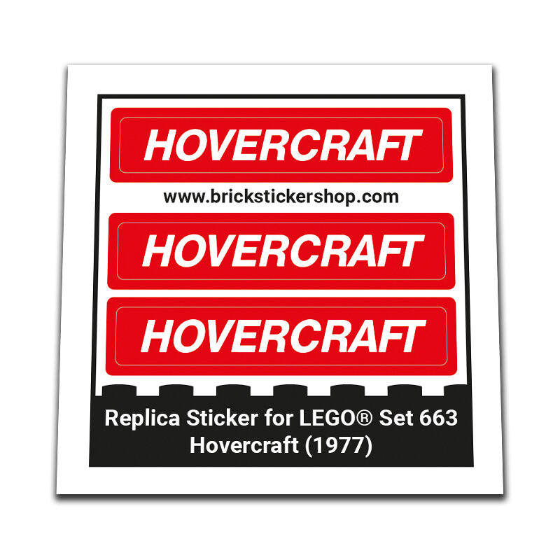 Replacement Sticker for Set 663 - Hovercraft