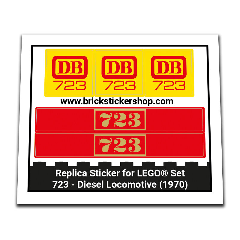 Replacement Sticker for Set 723 - Diesel Locomotive