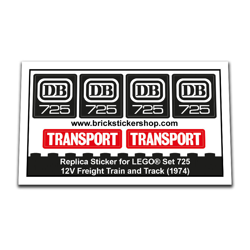 Replacement Sticker for Set 725 - 12V Freight Train and Track