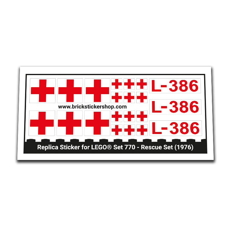 Replica Sticker voor Set 770 - Rescue Set