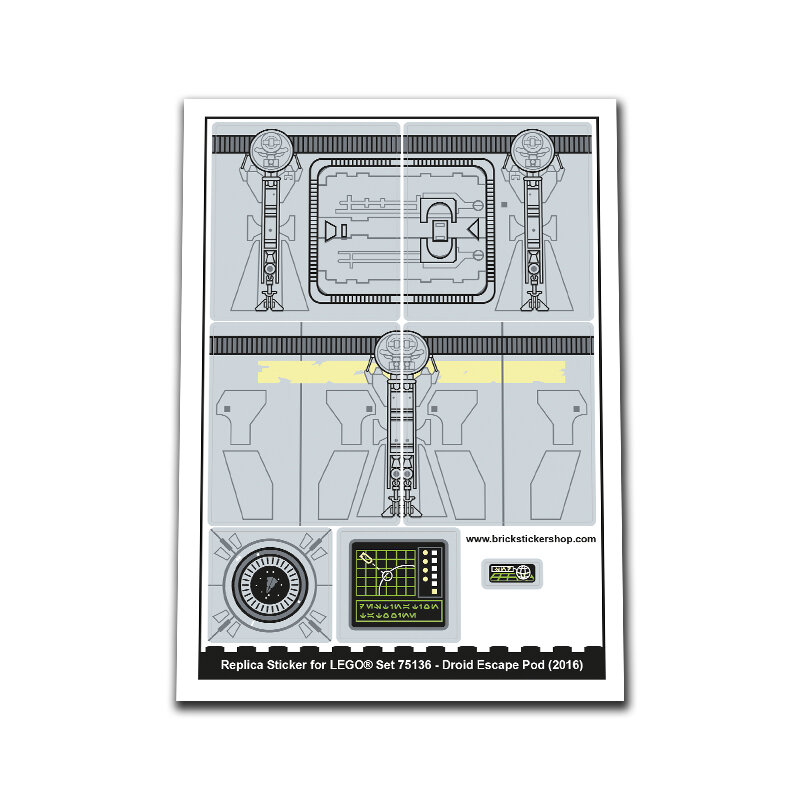 Replacement Sticker for Set 75136 - Droid Escape Pod