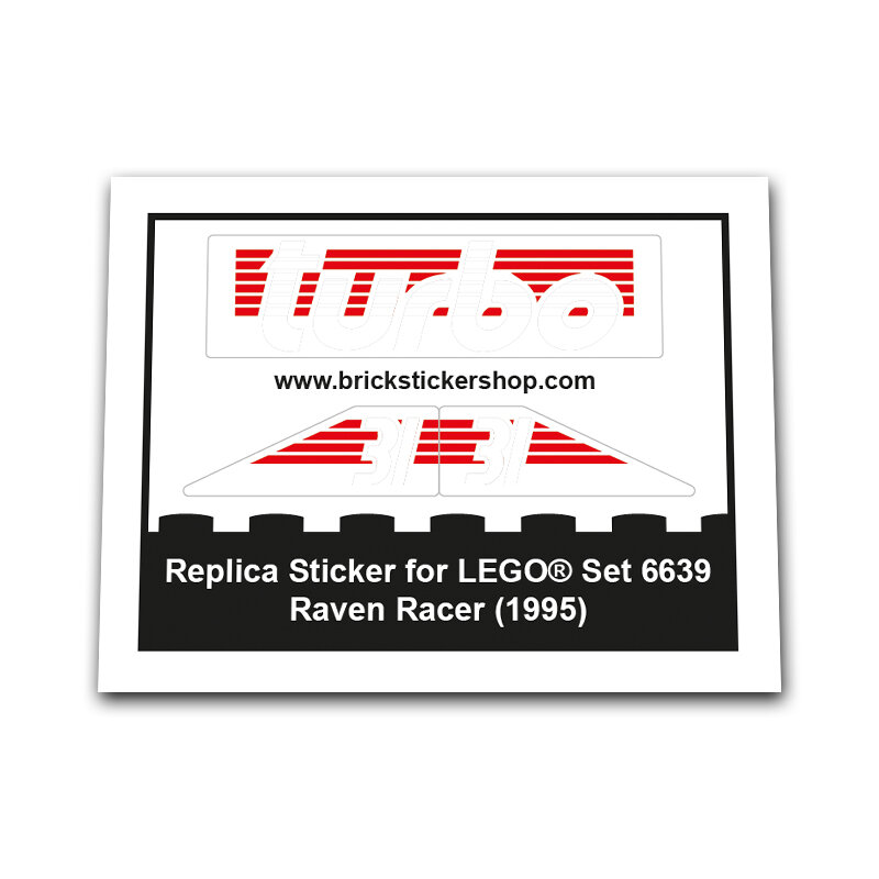 Replica Sticker voor Set 6639 - Raven Racer