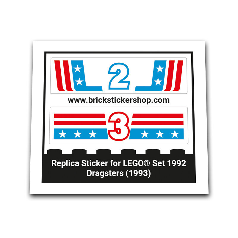 Replacement Sticker for Set 1992 - Dragsters