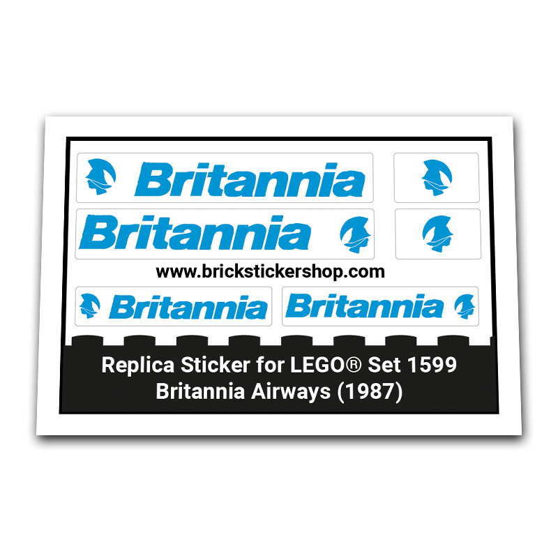 Replica Sticker voor Set 1599 - Britannia Airways