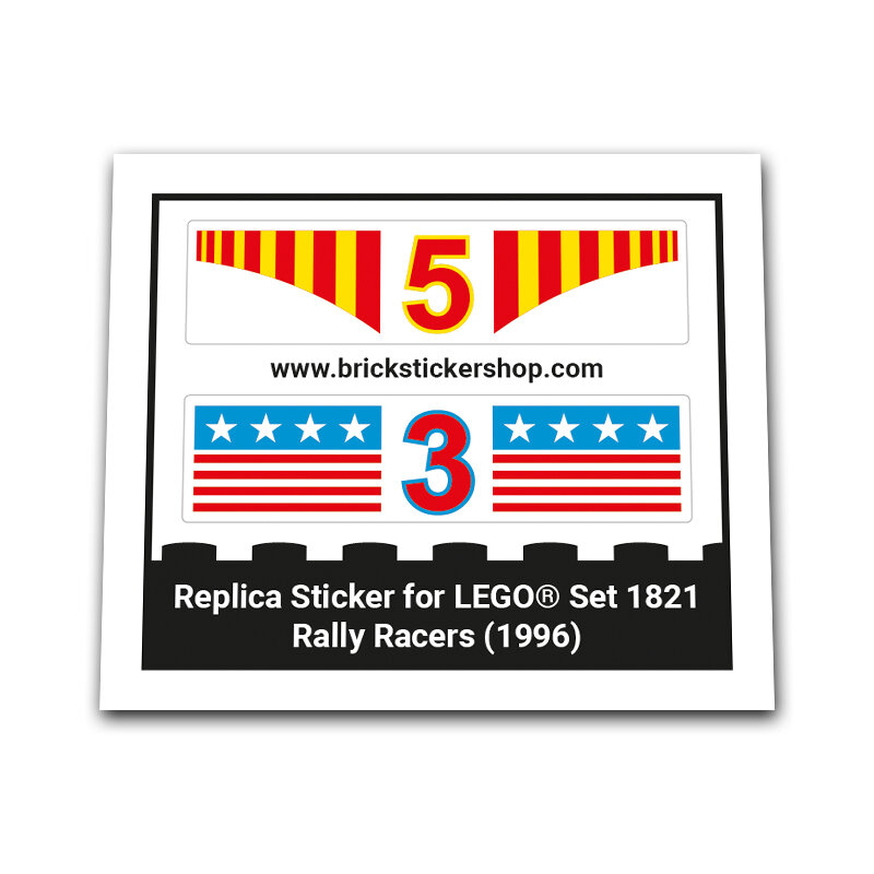 Replica Sticker voor Set 1821 - Rally Racers