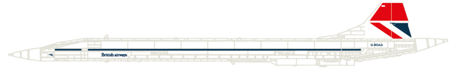 Alternative Sticker for Set 10318 - Concorde (Version 02, British Airways - 1976-1984)