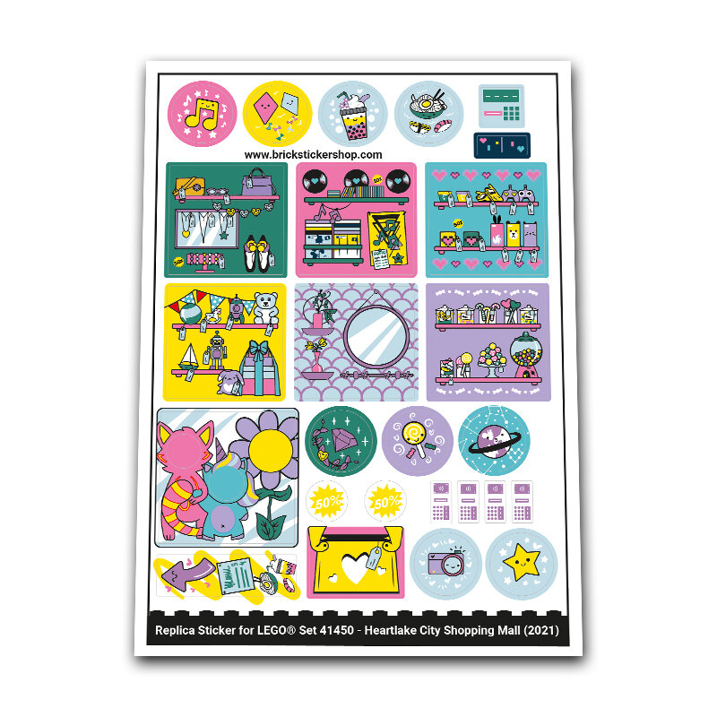 Replacement Sticker for Set 41450 - Heartlake City Shopping Mall