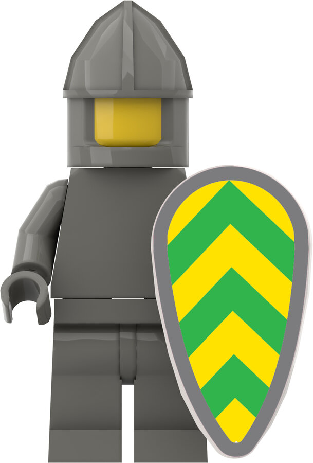 Custom Sticker - Chevron Ovoid Shield (Yellow-Green)