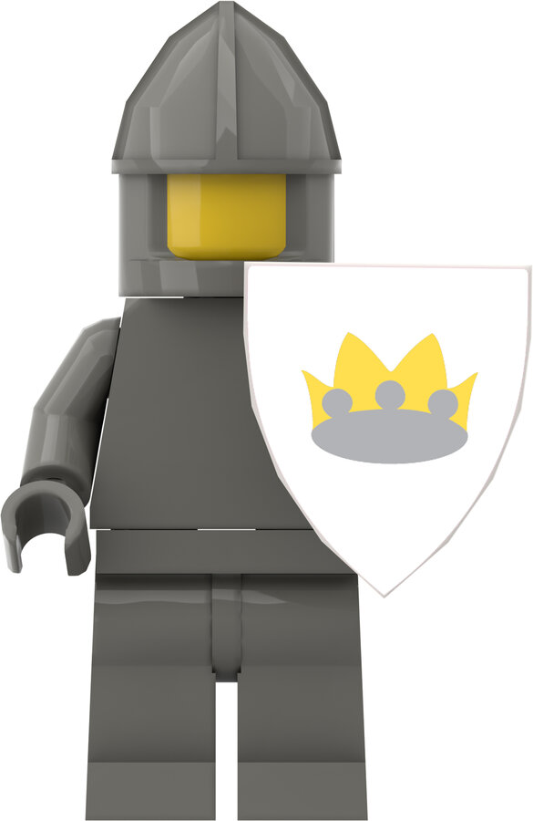 Custom Sticker - Classic Crown Triangular Shields (Dark Grey)