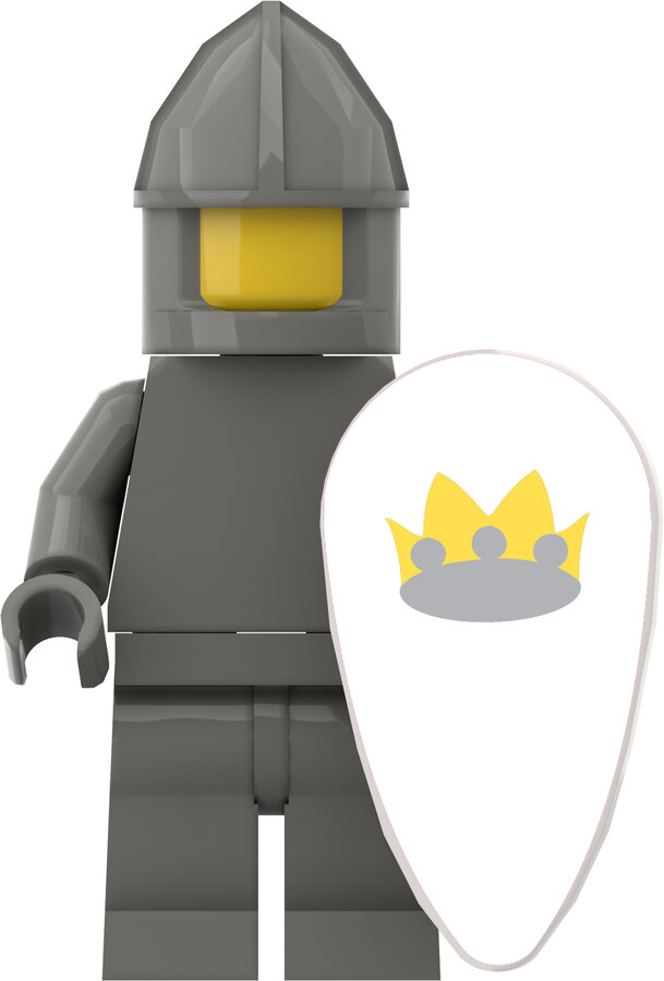 Custom Sticker - Classic Crown Ovoid Shields (Dark Grey)