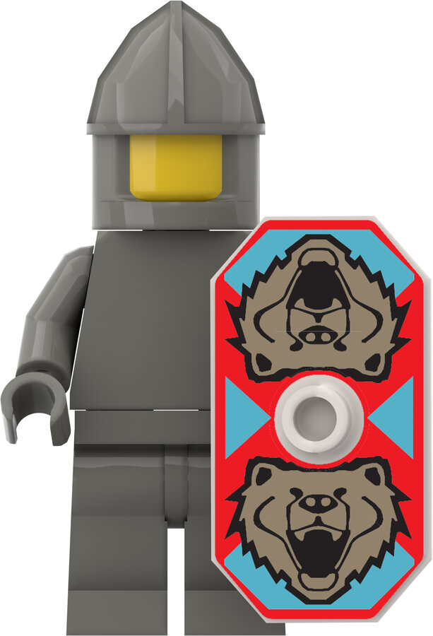 Custom Sticker - Knights Kingdom II - Santis Bear Octagonal Shields