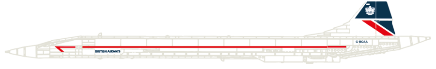 Alternative Sticker for Set 10318 - Concorde (Version 03, British Airways - 1985-1997)