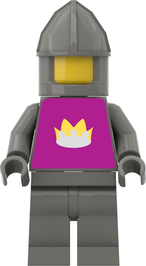 Custom Sticker - Classic Crown Torsos (Purple - Light Grey)