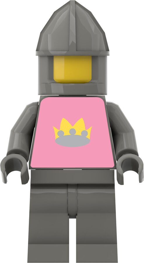 Custom Sticker - Classic Crown Torsos (Pink - Dark Grey)