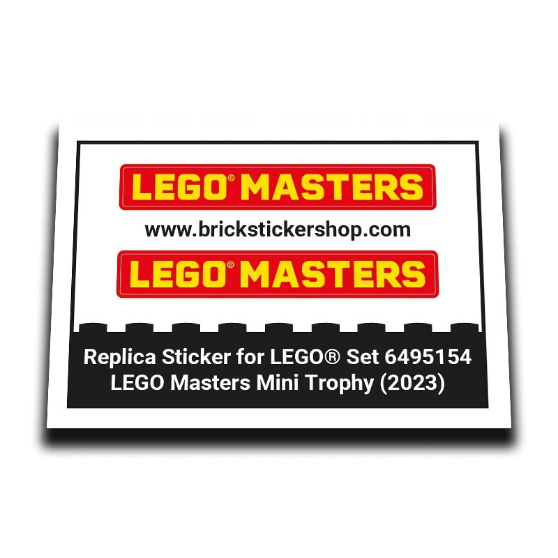 Replacement Sticker for Set 6495154 - LEGO Masters Mini Trophy