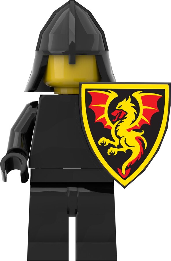 Custom Sticker - Black Knights Triangular Shields by Brickstars