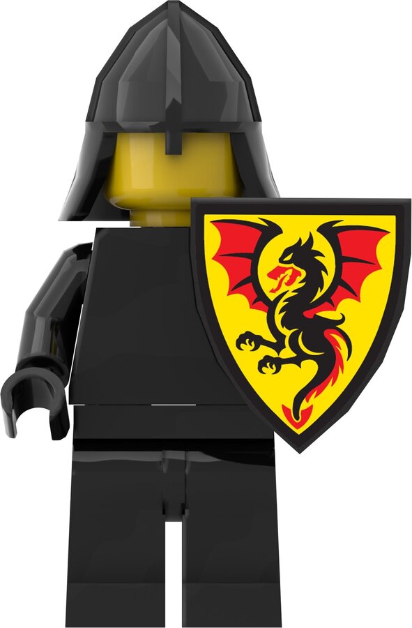 Custom Sticker - Black Knights Triangular Shields by Brickstars