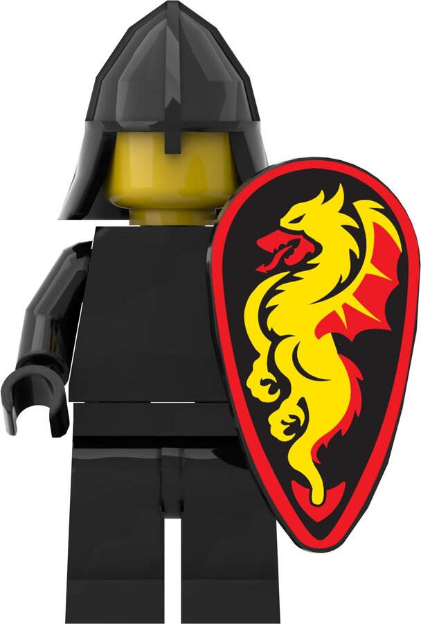 Custom Sticker - Black Knights Ovoid Shields by Brickstars