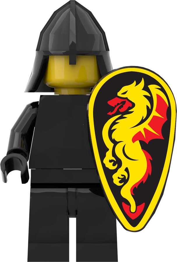 Custom Sticker - Black Knights Ovoid Shields by Brickstars