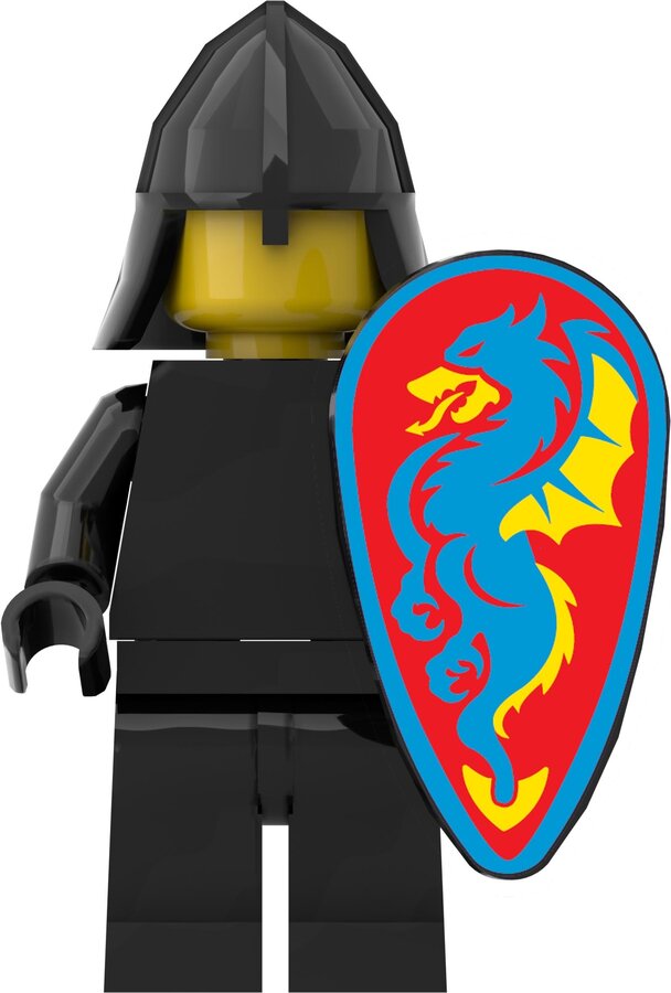 Custom Sticker - Black Knights Ovoid Shields by Brickstars