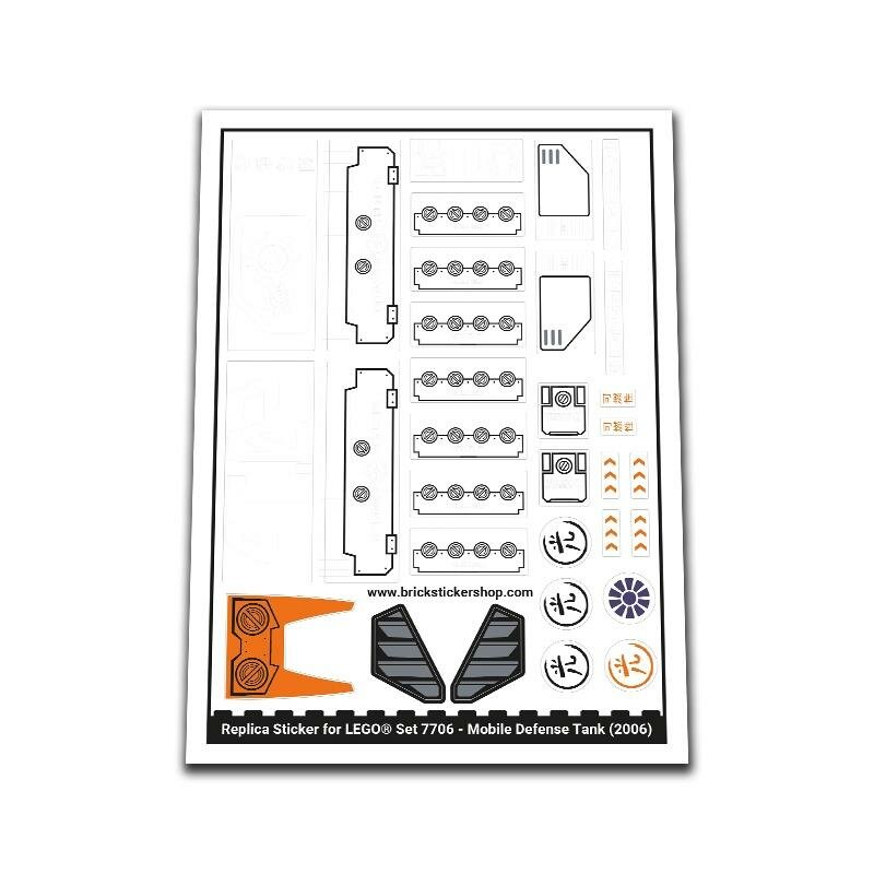 Replacement Sticker for Set 7706 - Mobile Defense Tank