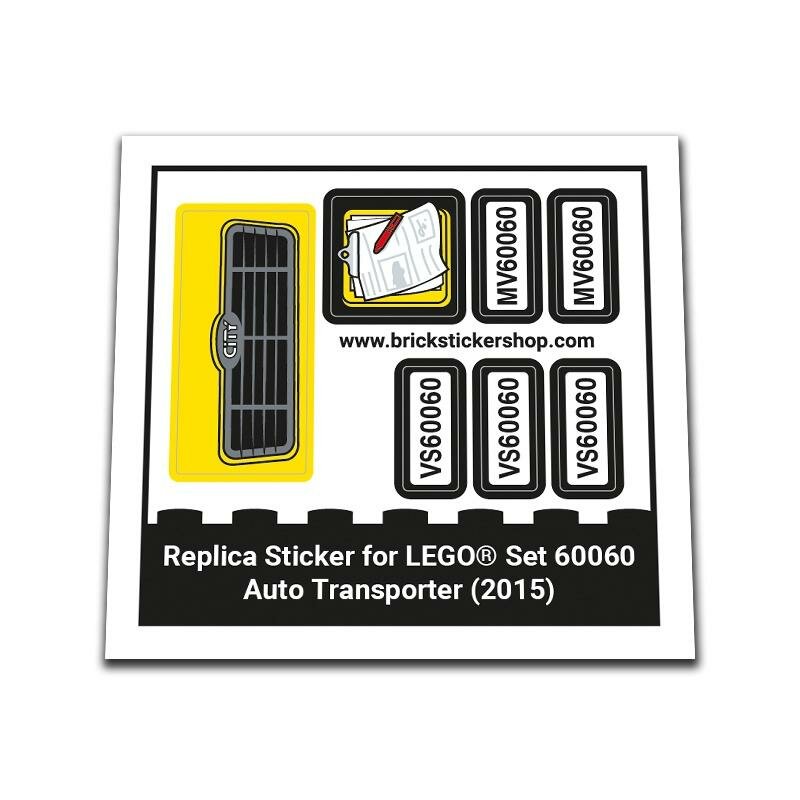 Replacement Sticker for Set 60060 - Auto Transporter