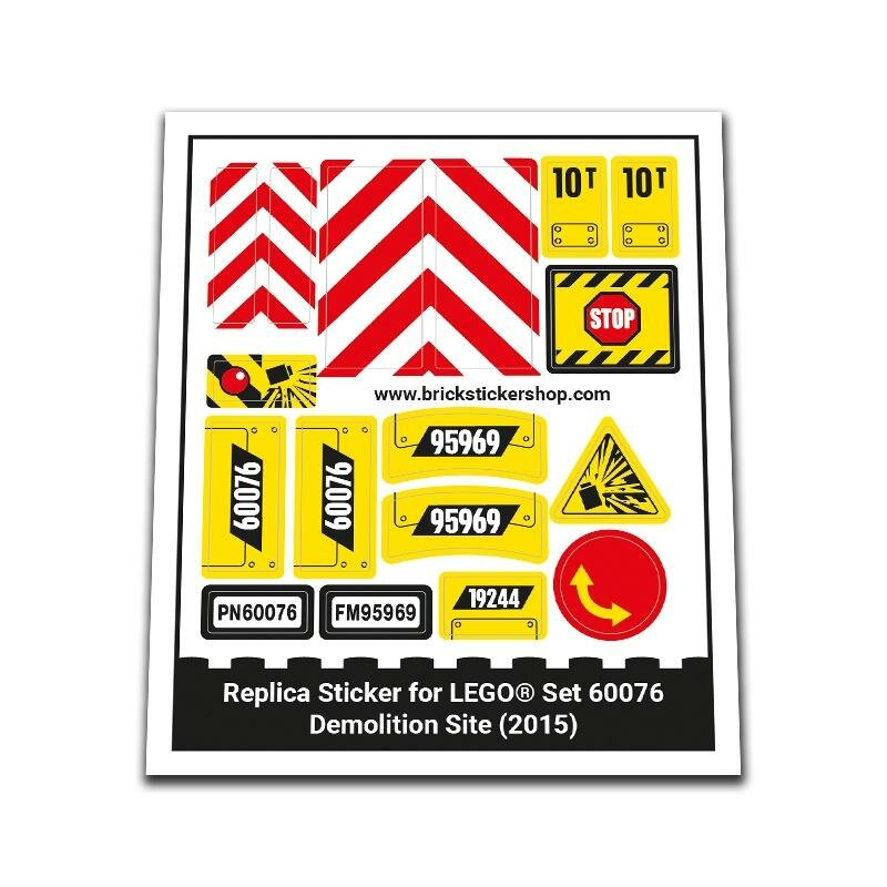 Replacement Sticker for Set 60076 - Demolition Site