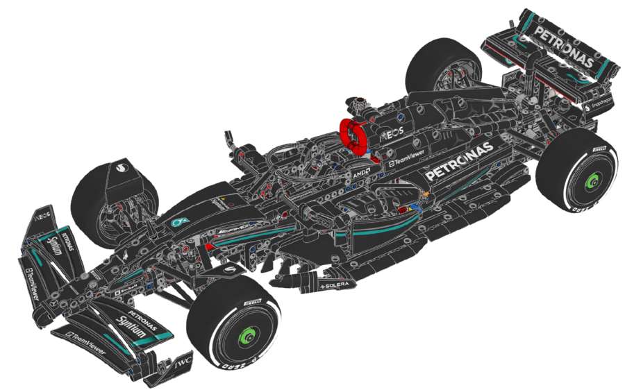 Alternative Sticker for Set 42171 - Mercedes-AMG F1 W14 E Performance (2024) - Version 03 (Hard Tyres)