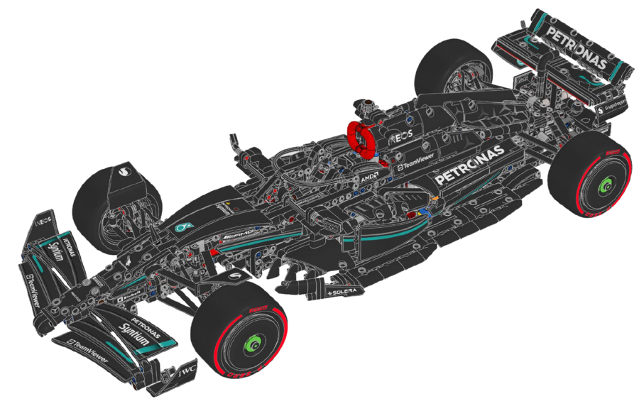 Alternative Sticker for Set 42171 - Mercedes-AMG F1 W14 E Performance - Version 05 (Soft Tyres)