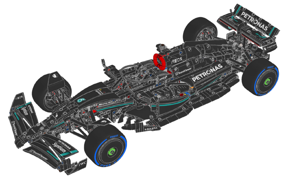 Alternative Sticker for Set 42171 - Mercedes-AMG F1 W14 E Performance - Version 07 (Wet Tyres)