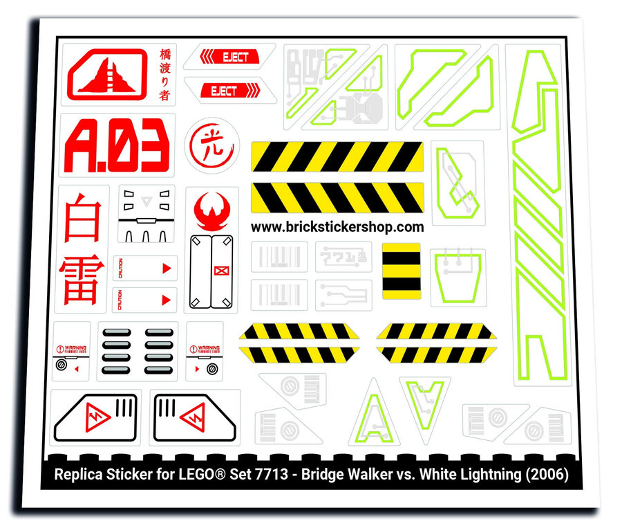 Replacement Sticker for Set 7713 - Bridge Walker vs. White Lightning